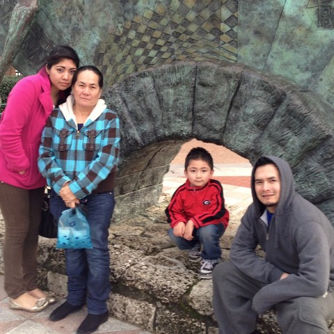 Irvin Pineda Mauricio and his family. Irvin is currently detained although he fits ICE's low priority criteria.